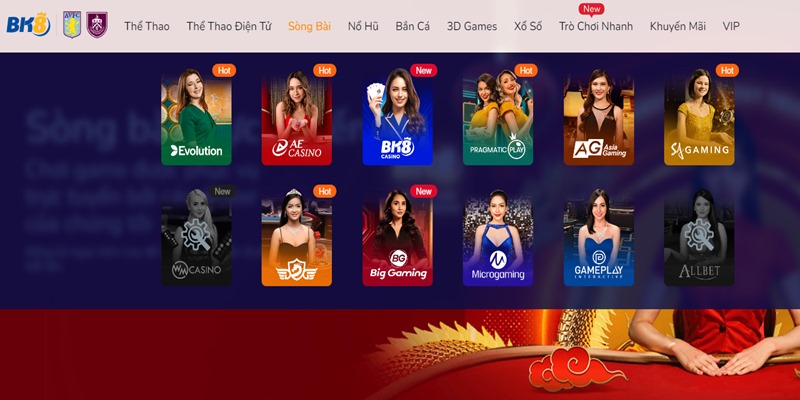 Chuyên mục HOT Casino tại nền tảng trực tuyến BK8 plus