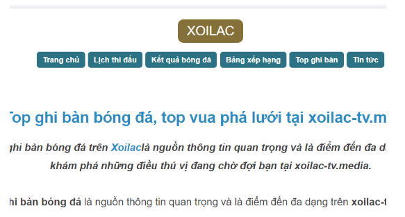 Xoilac là kênh giải trí trực tuyến hàng đầu